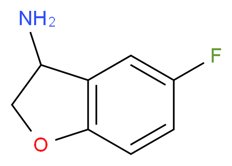 5-FLUORO-2,3-DIHYDRO-BENZOFURAN-3-YLAMINE_分子结构_CAS_885280-83-1)