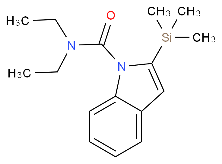 N,N-二乙基-2-(三甲基甲硅烷基)吲哚-1-甲酰胺_分子结构_CAS_548775-58-2)