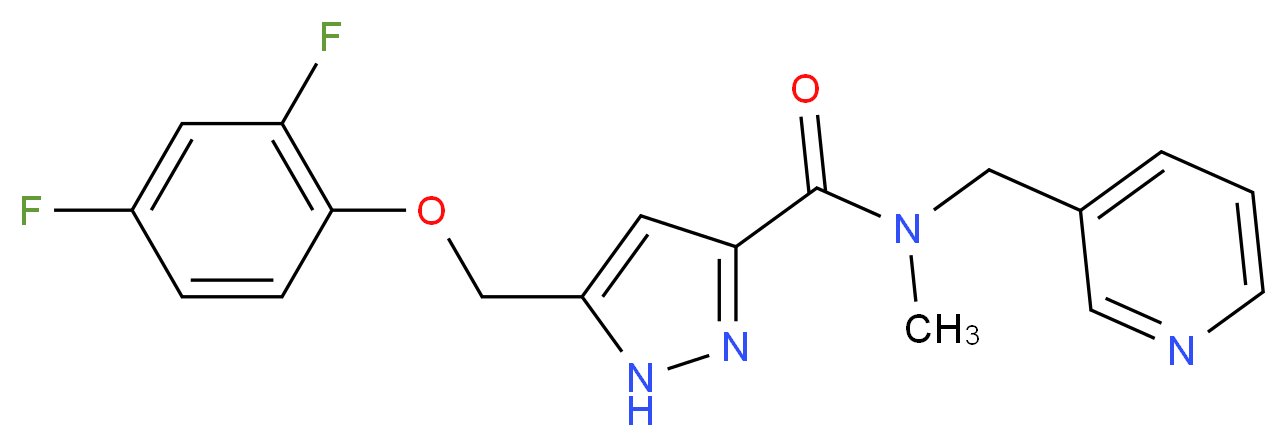 5-[(2,4-difluorophenoxy)methyl]-N-methyl-N-(3-pyridinylmethyl)-1H-pyrazole-3-carboxamide_分子结构_CAS_)