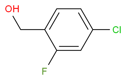 (4-chloro-2-fluorophenyl)methanol_分子结构_CAS_56456-49-6