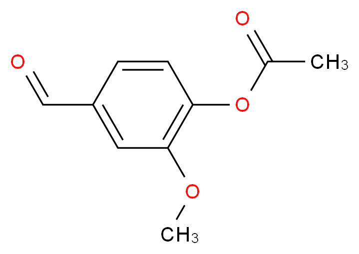4-Formyl-2-methoxyphenyl acetate_分子结构_CAS_881-68-5)