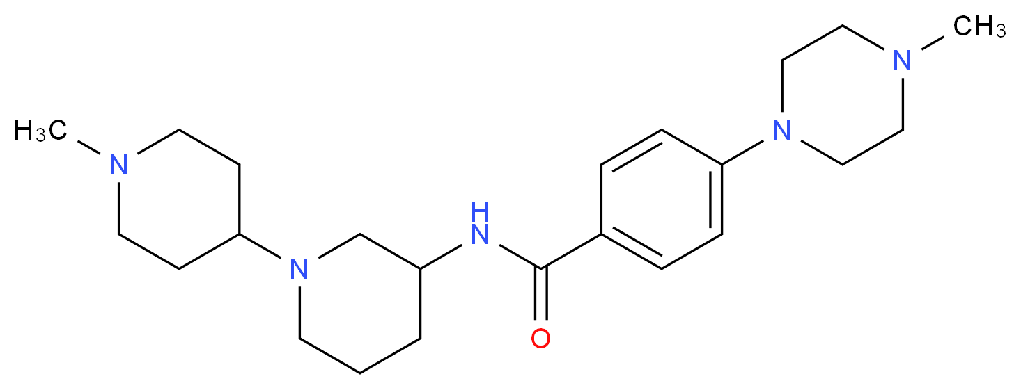 N-(1'-methyl-1,4'-bipiperidin-3-yl)-4-(4-methyl-1-piperazinyl)benzamide_分子结构_CAS_)