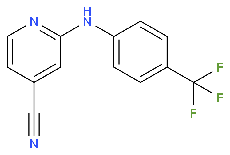2-((4-(TrifluoroMethyl)phenyl)aMino)isonicotinonitrile_分子结构_CAS_58408-95-0)