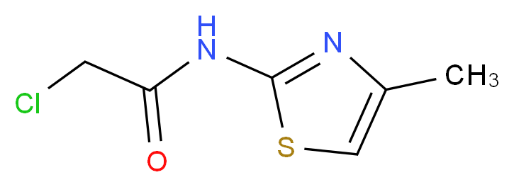 2-chloro-N-(4-methyl-1,3-thiazol-2-yl)acetamide_分子结构_CAS_50772-53-7
