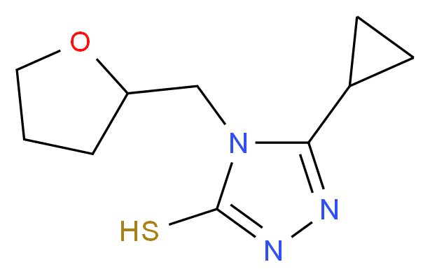 5-Cyclopropyl-4-(tetrahydrofuran-2-ylmethyl)-4H-1,2,4-triazole-3-thiol_分子结构_CAS_667412-78-4)
