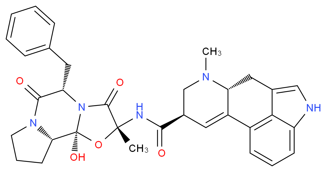 (4R,7R)-N-[(1S,2S,4R,7S)-7-benzyl-2-hydroxy-4-methyl-5,8-dioxo-3-oxa-6,9-diazatricyclo[7.3.0.0<sup>2</sup>,<sup>6</sup>]dodecan-4-yl]-6-methyl-6,11-diazatetracyclo[7.6.1.0<sup>2</sup>,<sup>7</sup>.0<sup>1</sup><sup>2</sup>,<sup>1</sup><sup>6</sup>]hexadeca-1(16),2,9,12,14-pentaene-4-carboxamide_分子结构_CAS_113-15-5