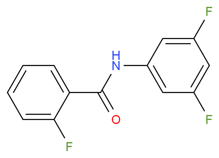 N-(3,5-difluorophenyl)-2-fluorobenzamide_分子结构_CAS_881767-66-4