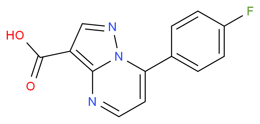 7-(4-Fluoro-phenyl)-pyrazolo[1,5-a]pyrimidine-3-carboxylic acid_分子结构_CAS_)
