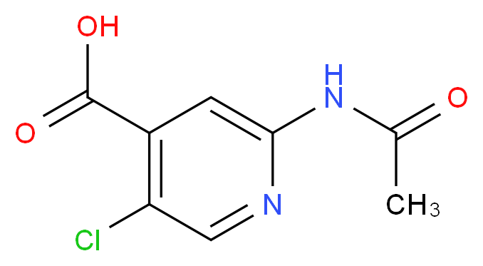 2-Acetamido-5-chloroisonicotinic acid_分子结构_CAS_944390-08-3)