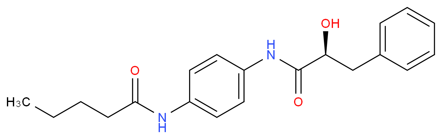 N-(4-{[(2S)-2-hydroxy-3-phenylpropanoyl]amino}phenyl)pentanamide_分子结构_CAS_)