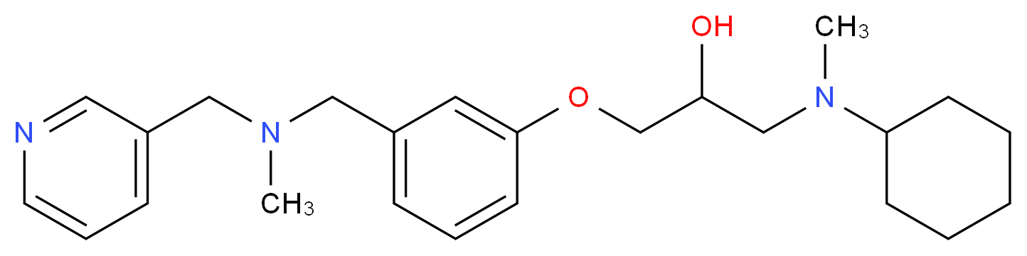 1-[cyclohexyl(methyl)amino]-3-(3-{[methyl(3-pyridinylmethyl)amino]methyl}phenoxy)-2-propanol_分子结构_CAS_)