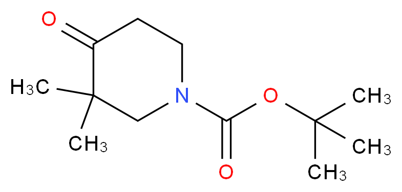 1-(tert-Butoxycarbonyl)-3,3-dimethyl-4-oxopiperidine_分子结构_CAS_324769-06-4)