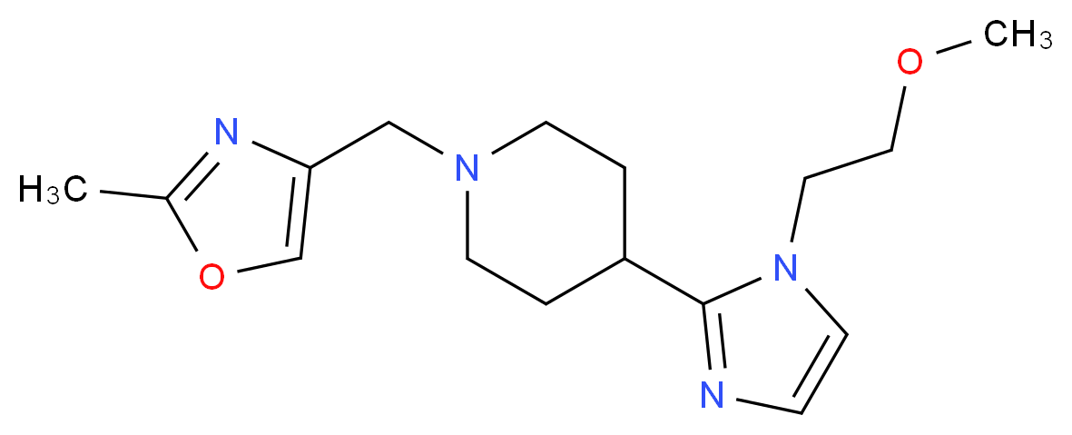 4-[1-(2-methoxyethyl)-1H-imidazol-2-yl]-1-[(2-methyl-1,3-oxazol-4-yl)methyl]piperidine_分子结构_CAS_)