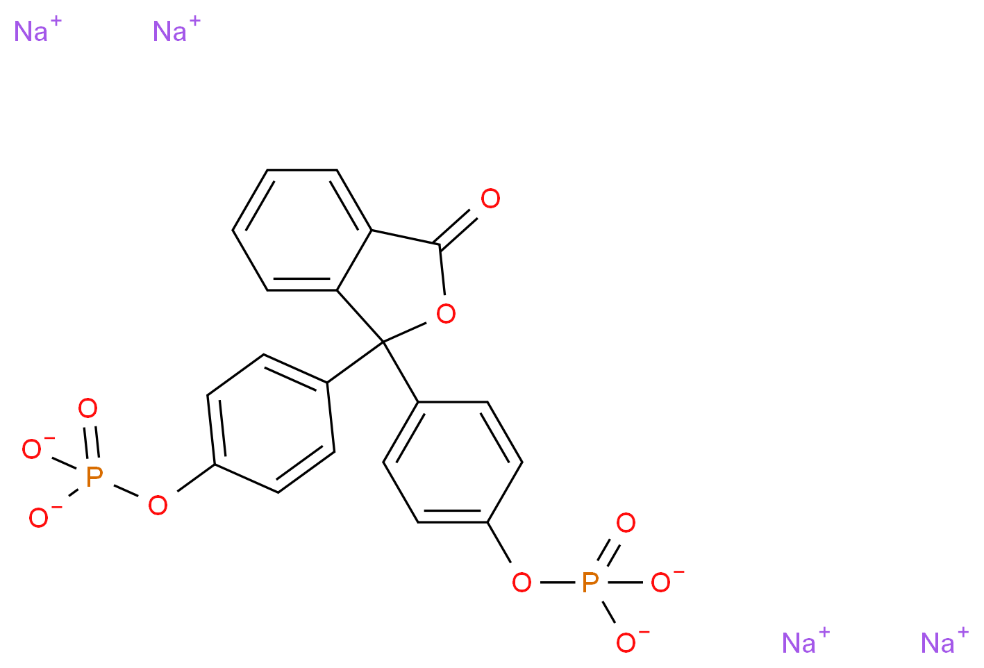 Phenolphthalein bisphosphate tetrasodium salt_分子结构_CAS_68807-90-9)