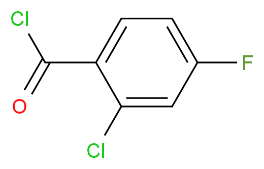 2-chloro-4-fluorobenzoyl chloride_分子结构_CAS_21900-54-9