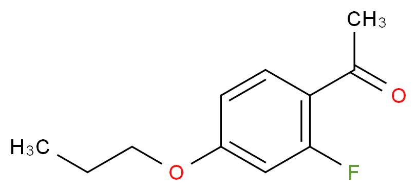 2'-Fluoro-4'-propoxyacetophenone 97%_分子结构_CAS_)