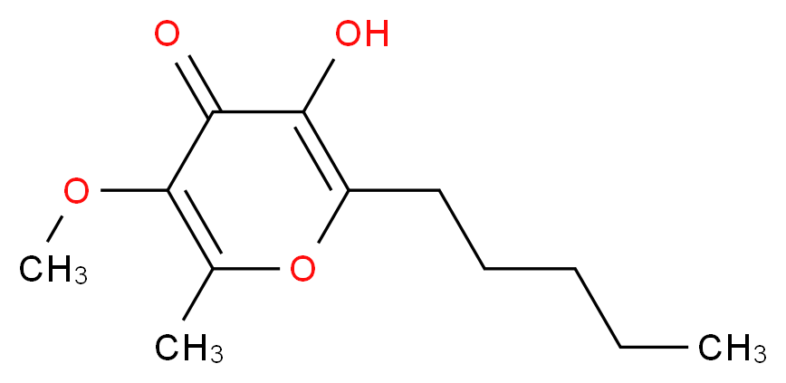 3-hydroxy-5-methoxy-6-methyl-2-pentyl-4H-pyran-4-one_分子结构_CAS_125263-70-9