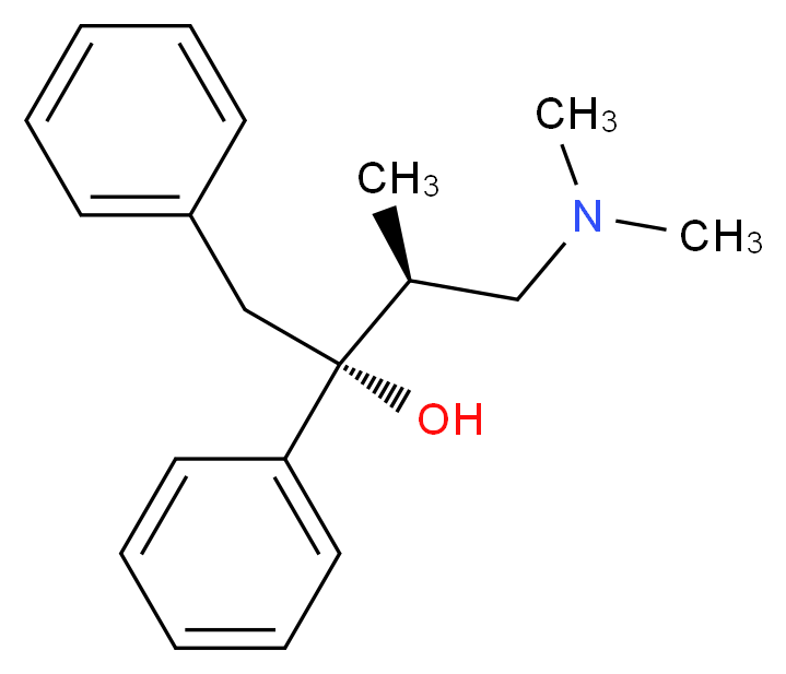 (2R,3S)-4-(dimethylamino)-3-methyl-1,2-diphenylbutan-2-ol_分子结构_CAS_72541-03-8