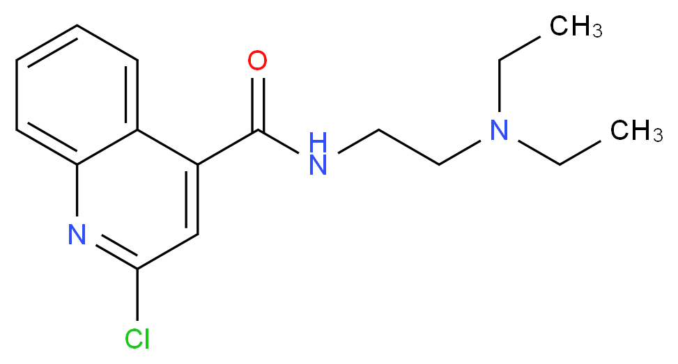 2-chloro-N-[2-(diethylamino)ethyl]quinoline-4-carboxamide_分子结构_CAS_87864-14-0