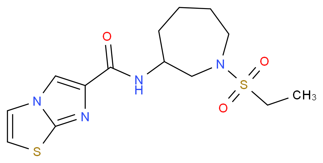 N-[1-(ethylsulfonyl)azepan-3-yl]imidazo[2,1-b][1,3]thiazole-6-carboxamide_分子结构_CAS_)