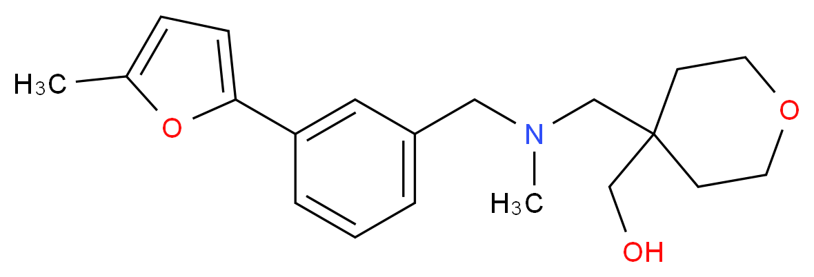 [4-({methyl[3-(5-methyl-2-furyl)benzyl]amino}methyl)tetrahydro-2H-pyran-4-yl]methanol_分子结构_CAS_)