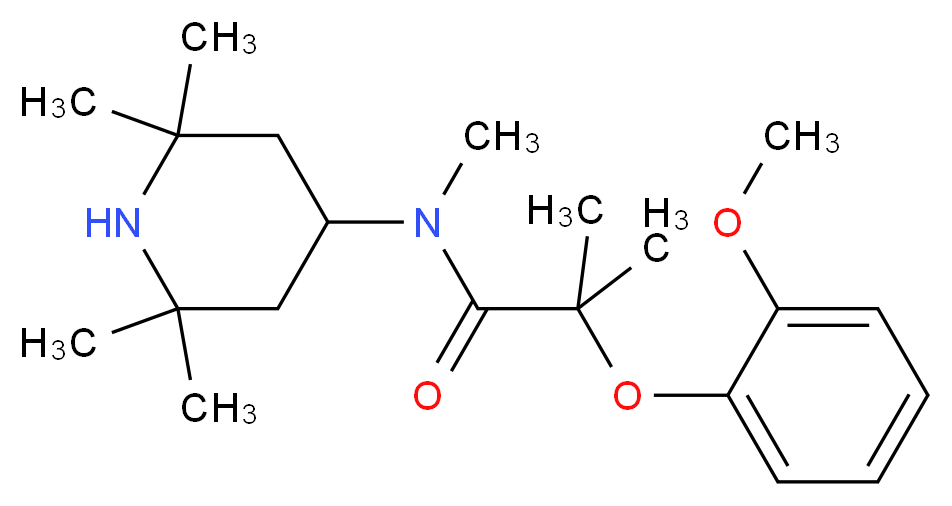 2-(2-methoxyphenoxy)-N,2-dimethyl-N-(2,2,6,6-tetramethyl-4-piperidinyl)propanamide_分子结构_CAS_)