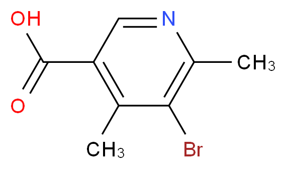 5-bromo-4,6-dimethylpyridine-3-carboxylic acid_分子结构_CAS_93350-01-7