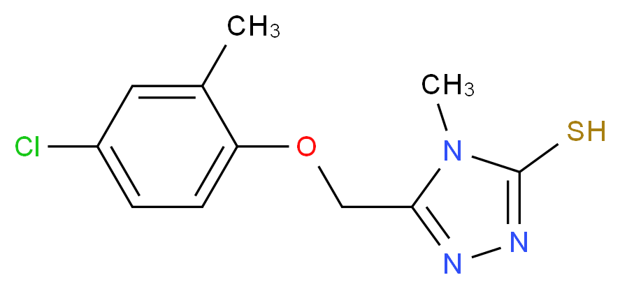 5-[(4-Chloro-2-methylphenoxy)methyl]-4-methyl-4H-1,2,4-triazole-3-thiol_分子结构_CAS_)