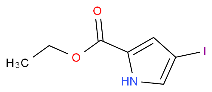 Ethyl 4-iodo-1H-pyrrole-2-carboxylate_分子结构_CAS_433267-56-2)