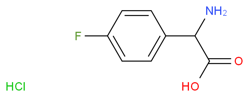 2-AMINO-2-(4-FLUOROPHENYL)ACETIC ACID HYDROCHLORIDE_分子结构_CAS_1219399-79-7)