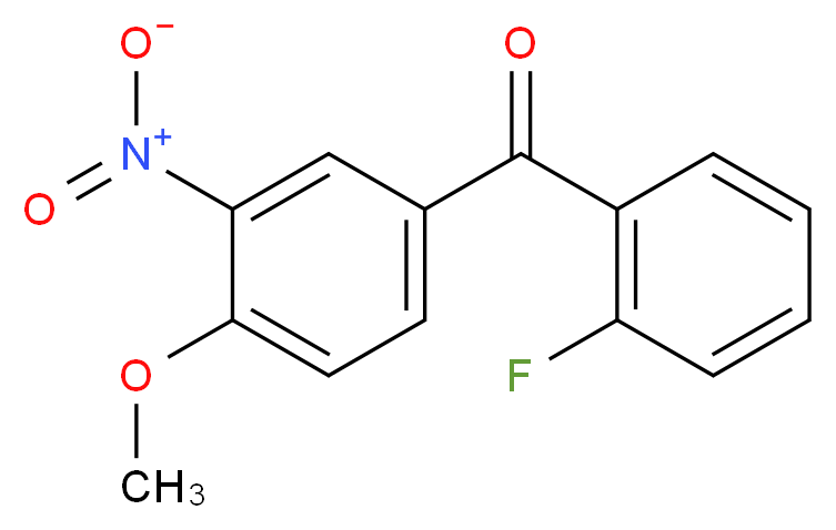 2-Fluoro-4'-methoxy-3'-nitrobenzophenone_分子结构_CAS_66938-39-4)