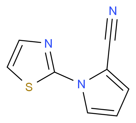 1-(1,3-Thiazol-2-yl)-1H-pyrrole-2-carbonitrile_分子结构_CAS_)