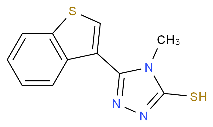 5-(1-Benzothien-3-yl)-4-methyl-4H-1,2,4-triazole-3-thiol_分子结构_CAS_588687-45-0)