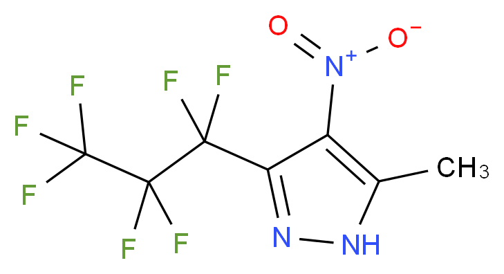 3-(heptafluoropropyl)-5-methyl-4-nitro-1H-pyrazole_分子结构_CAS_82633-69-0