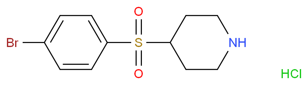 4-[(4-Bromophenyl)sulphonyl]piperidine hydrochloride_分子结构_CAS_)