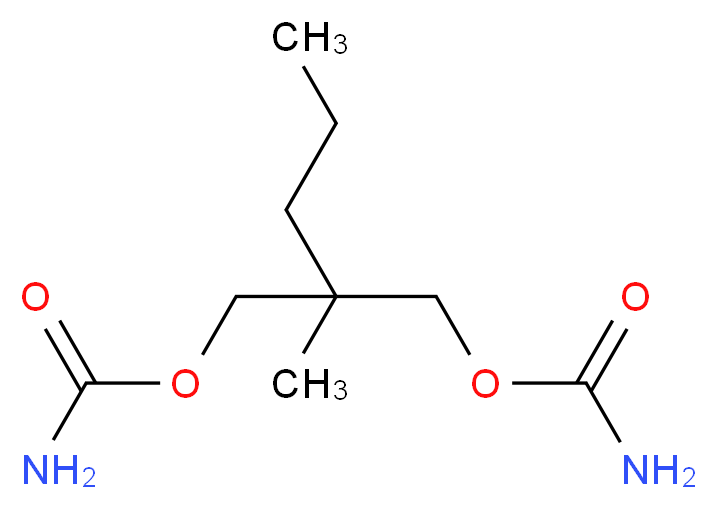 2-[(carbamoyloxy)methyl]-2-methylpentyl carbamate_分子结构_CAS_57-53-4