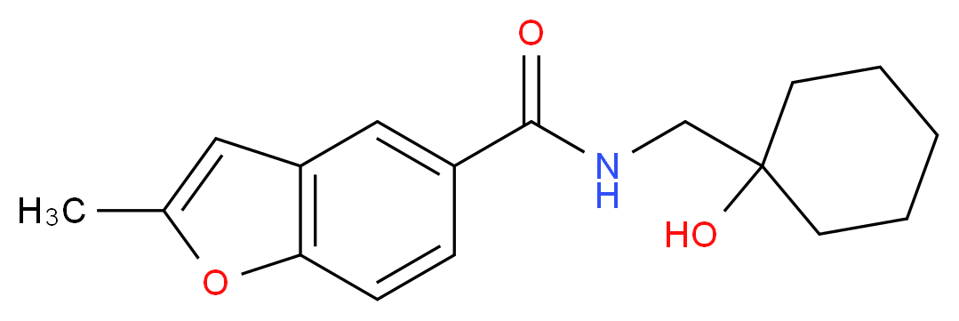 N-[(1-hydroxycyclohexyl)methyl]-2-methyl-1-benzofuran-5-carboxamide_分子结构_CAS_)