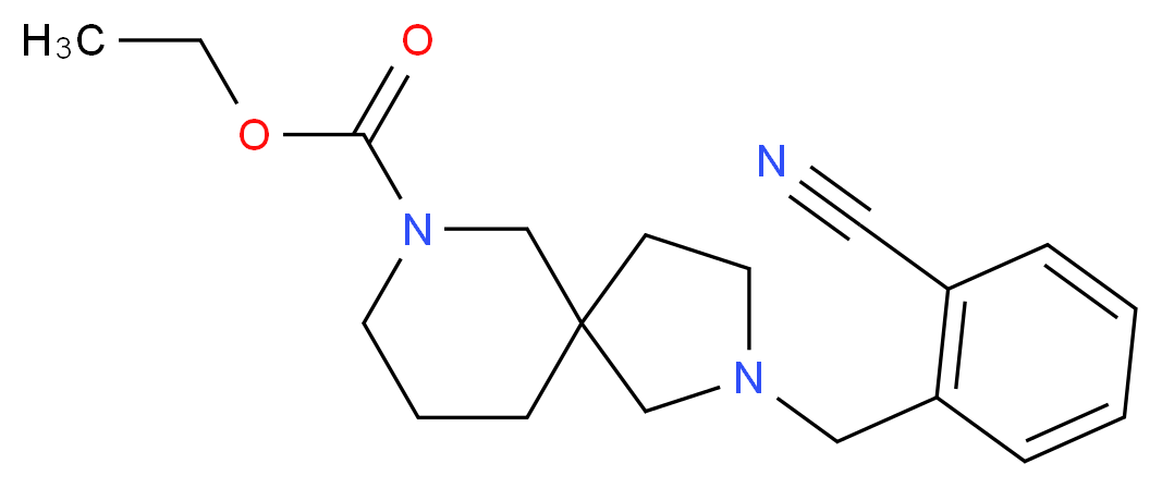 ethyl 2-(2-cyanobenzyl)-2,7-diazaspiro[4.5]decane-7-carboxylate_分子结构_CAS_)