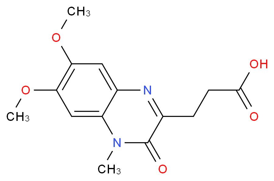 3,4-Dihydro-6,7-dimethoxy-4-methyl-3-oxo-2-quinoxalinepropanoic Acid_分子结构_CAS_132788-56-8)