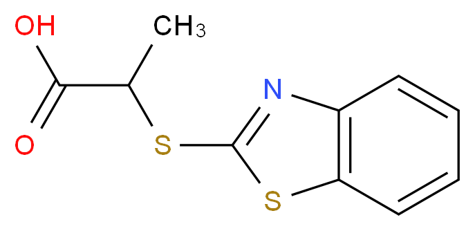 2-(1,3-benzothiazol-2-ylsulfanyl)propanoic acid_分子结构_CAS_)