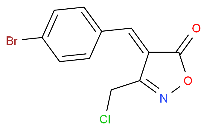 (4E)-4-(4-Bromobenzylidene)-3-(chloromethyl)isoxazol-5(4H)-one_分子结构_CAS_)