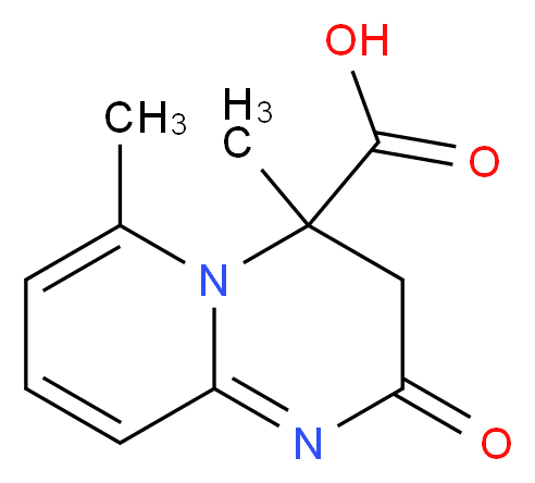 4,6-dimethyl-2-oxo-3,4-dihydro-2H-pyrido[1,2-a]pyrimidine-4-carboxylic acid_分子结构_CAS_956783-58-7)