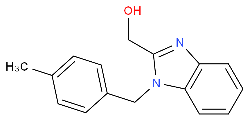 [1-(4-Methylbenzyl)-1H-benzimidazol-2-yl]methanol_分子结构_CAS_428856-23-9)