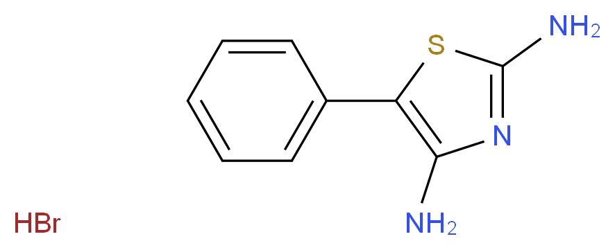 5-phenyl-1,3-thiazole-2,4-diamine hydrobromide_分子结构_CAS_6020-54-8