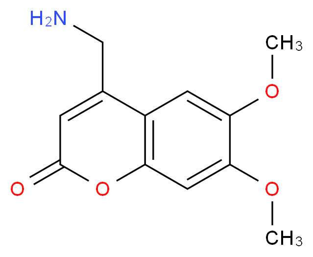 4-(Aminomethyl)-6,7-dimethoxycoumarin_分子结构_CAS_849042-47-3)