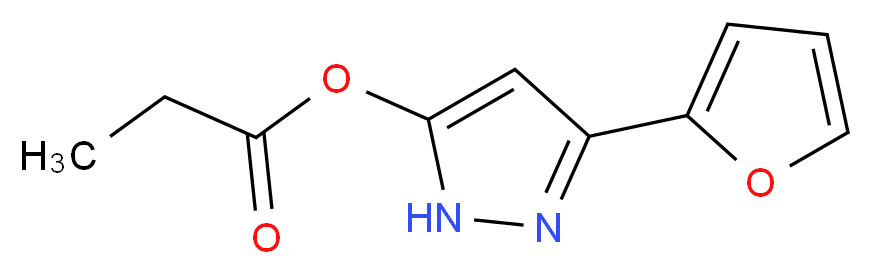 3-(furan-2-yl)-1H-pyrazol-5-yl propanoate_分子结构_CAS_33545-44-7