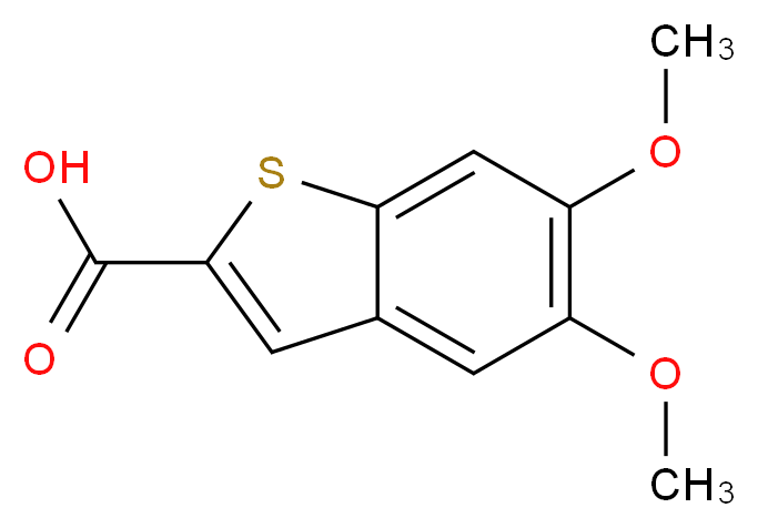 5,6-dimethoxy-1-benzothiophene-2-carboxylic acid_分子结构_CAS_23046-03-9