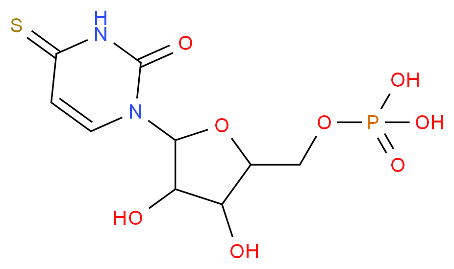 4-Thiouridine 5′-monophosphate sodium salt_分子结构_CAS_4145-46-4)