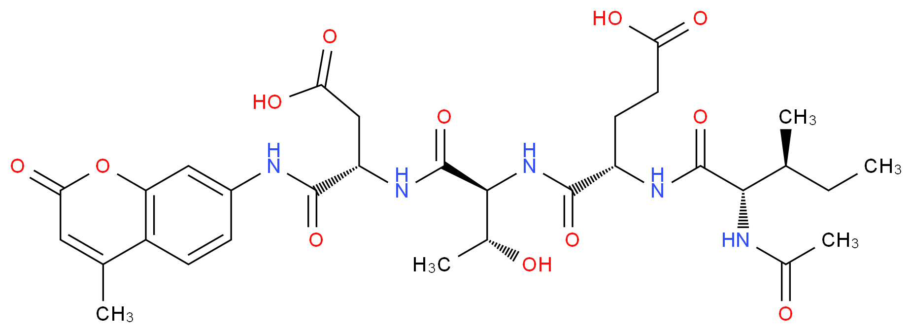 Ac-Ile-Glu-Thr-Asp-7-Amino-4-Methylcoumarin_分子结构_CAS_)