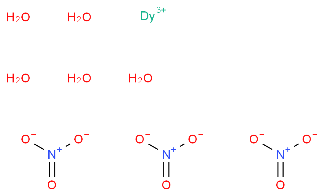 dysprosium(3+) ion pentahydrate trinitrate_分子结构_CAS_10031-49-9